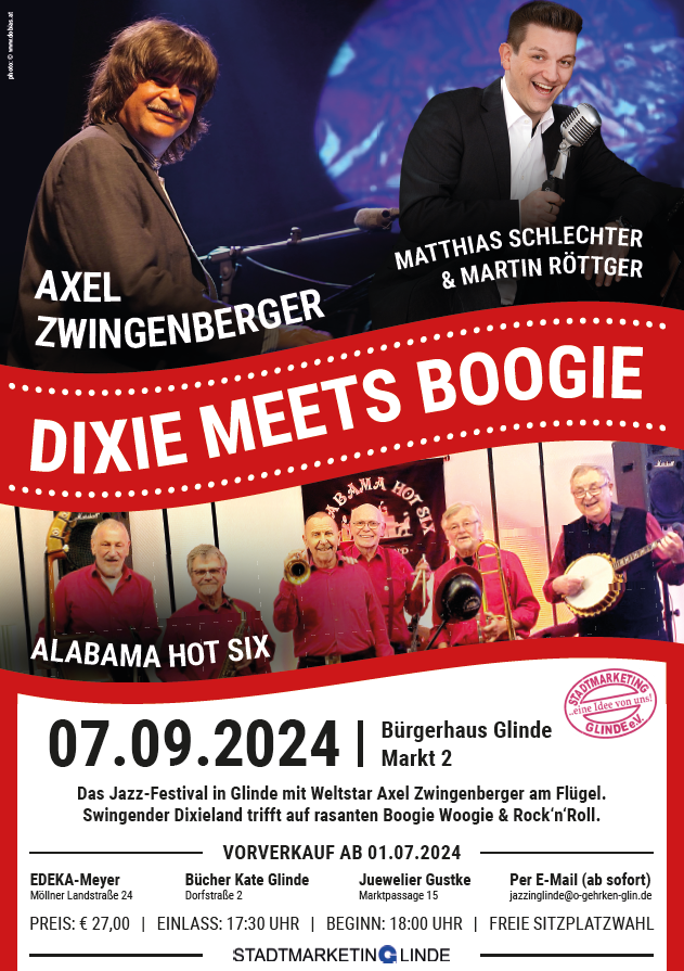 07.09. Glinde: Dixie meets Boogie, Axel Zwingenberger, Matthias Schlechter